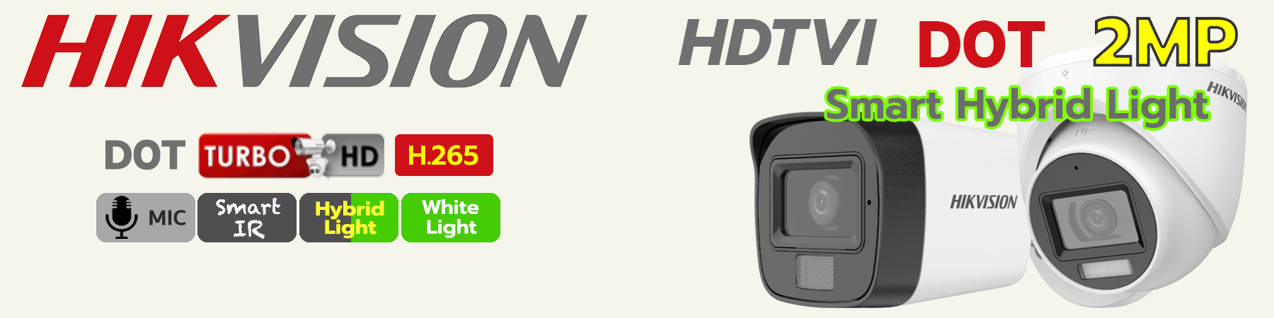 กล้องวงจรปิด Hikvision Smart Hybrid Light, กล้อง Hikvision ภาพสีกลางคืน, Hikvision กลางคืน 2ระบบ, DS-2CE16D0T-LFS, DS-2CE76D0T-LMFS