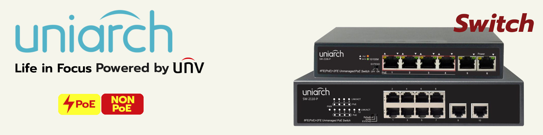 Uniarch Switch PoE, Uniarch Switch Non PoE, SW-2106-P, SW-2110-P